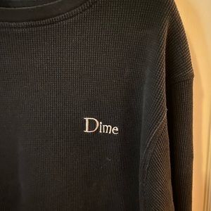 Dime Black Waffle Long Sleeve